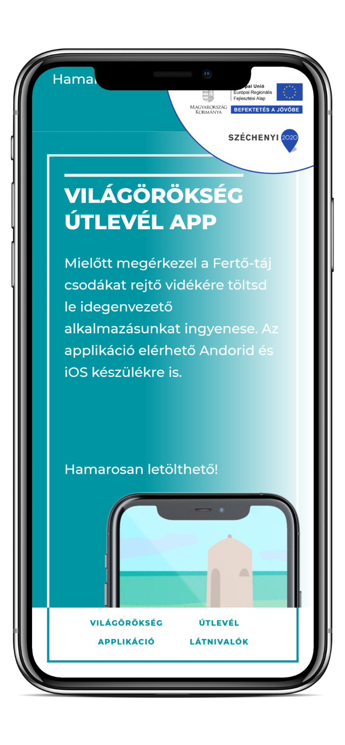 peisonia.hu site on an iPhone